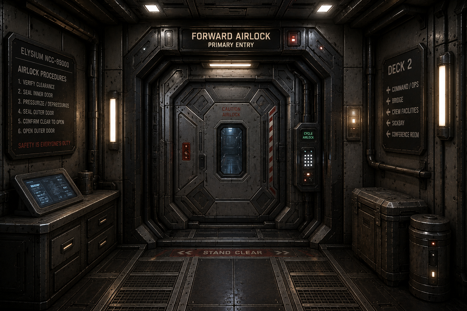 Wayfarer's Promise - Stairs to Deck 2